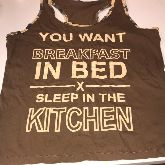 Brown camo tank top - Picture 1 of 2